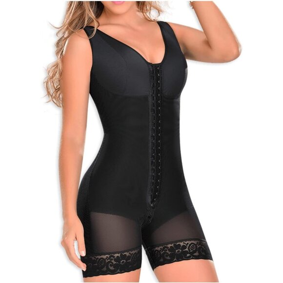 Women's Body Shaper Surgery Tummy Control Garment Colombian Black Shapewear - Picture 1 of 6